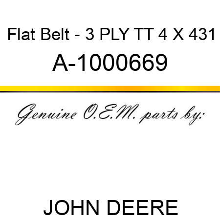 Flat Belt - 3 PLY, TT, 4 X 431 A-1000669