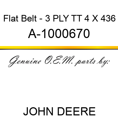 Flat Belt - 3 PLY, TT, 4 X 436 A-1000670