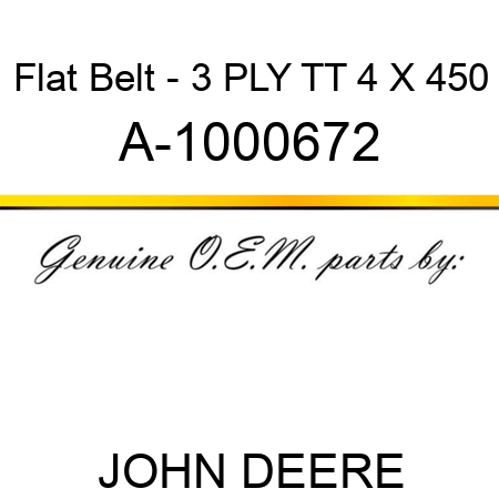 Flat Belt - 3 PLY, TT, 4 X 450 A-1000672