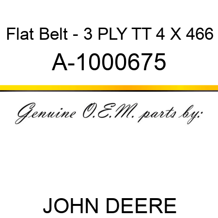 Flat Belt - 3 PLY, TT, 4 X 466 A-1000675