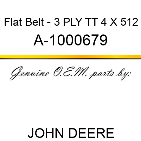 Flat Belt - 3 PLY, TT, 4 X 512 A-1000679