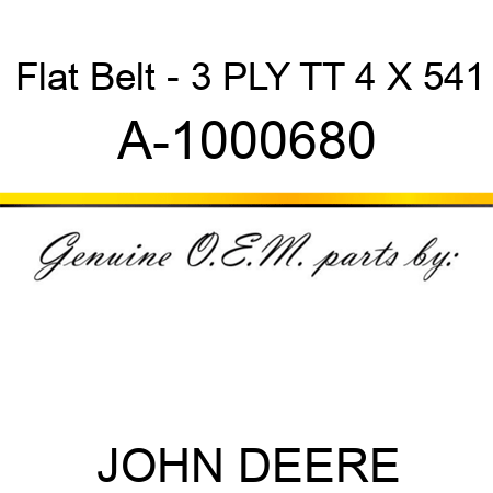 Flat Belt - 3 PLY, TT, 4 X 541 A-1000680