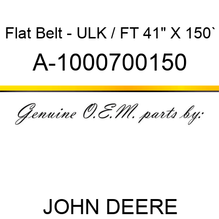 Flat Belt - ULK / FT, 41