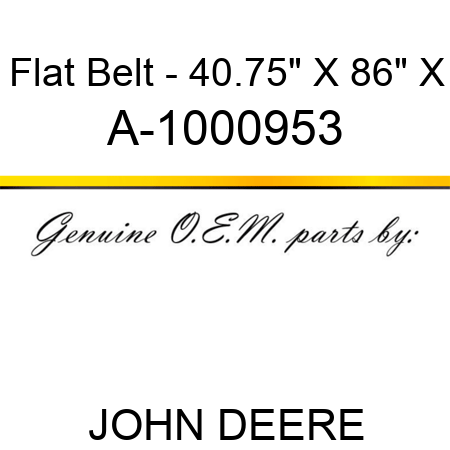 Flat Belt - 40.75