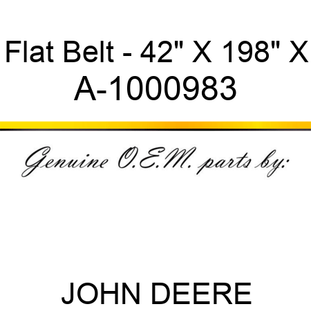 Flat Belt - 42