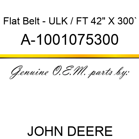 Flat Belt - ULK / FT, 42