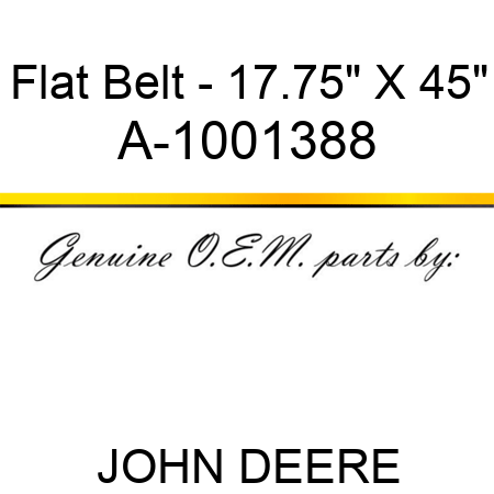 Flat Belt - 17.75