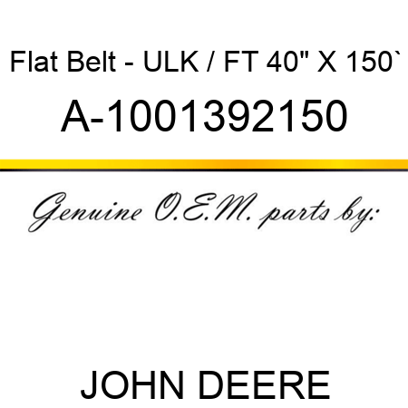 Flat Belt - ULK / FT, 40