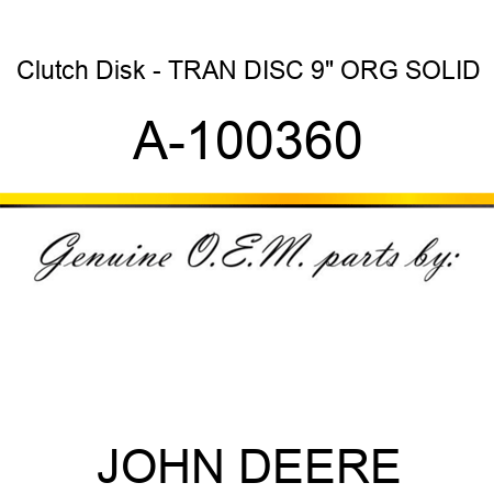 Clutch Disk - TRAN DISC 9