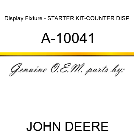 Display Fixture - STARTER KIT-COUNTER DISP. A-10041