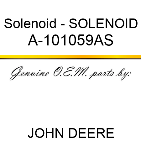 Solenoid - SOLENOID A-101059AS