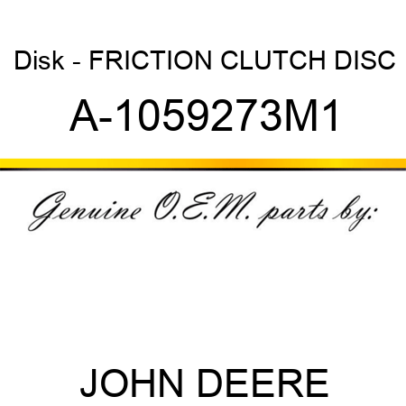 Disk - FRICTION CLUTCH DISC A-1059273M1