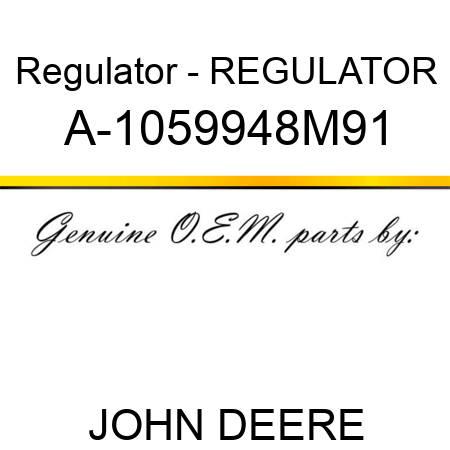 Regulator - REGULATOR A-1059948M91