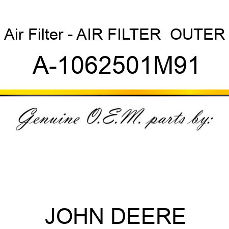 Air Filter - AIR FILTER  OUTER A-1062501M91