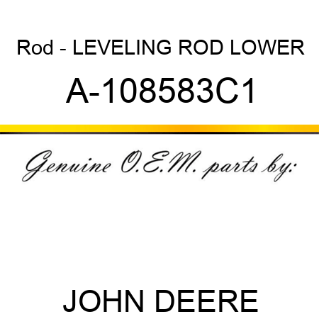 Rod - LEVELING ROD, LOWER A-108583C1