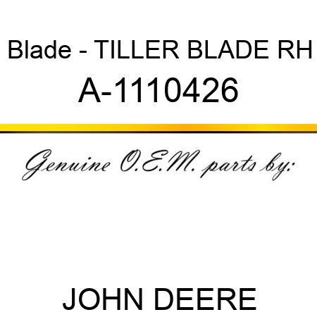 Blade - TILLER BLADE, RH A-1110426