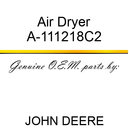 Air Dryer A-111218C2