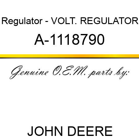 Regulator - VOLT. REGULATOR A-1118790