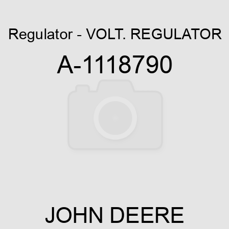 Regulator - VOLT. REGULATOR A-1118790