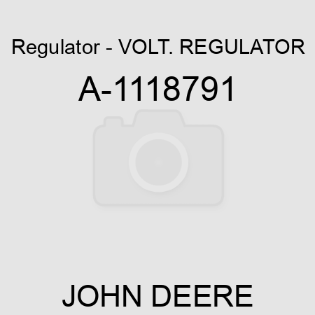 Regulator - VOLT. REGULATOR A-1118791