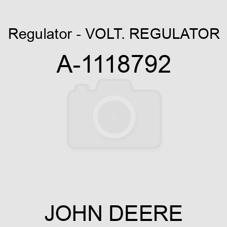 Regulator - VOLT. REGULATOR A-1118792