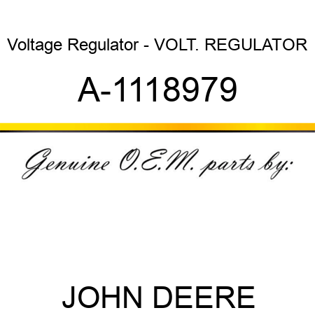 Voltage Regulator - VOLT. REGULATOR A-1118979