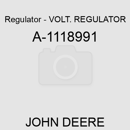 Regulator - VOLT. REGULATOR A-1118991