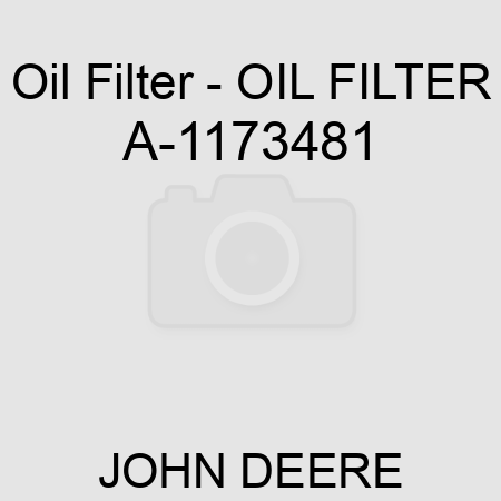 Oil Filter - OIL FILTER A-1173481
