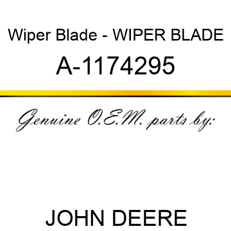 Wiper Blade - WIPER BLADE A-1174295