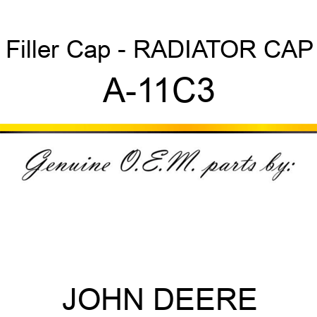 Filler Cap - RADIATOR CAP A-11C3