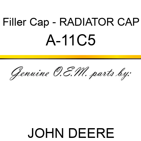 Filler Cap - RADIATOR CAP A-11C5