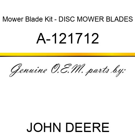 Mower Blade Kit - DISC MOWER BLADES A-121712