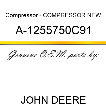 Compressor - COMPRESSOR, NEW A-1255750C91