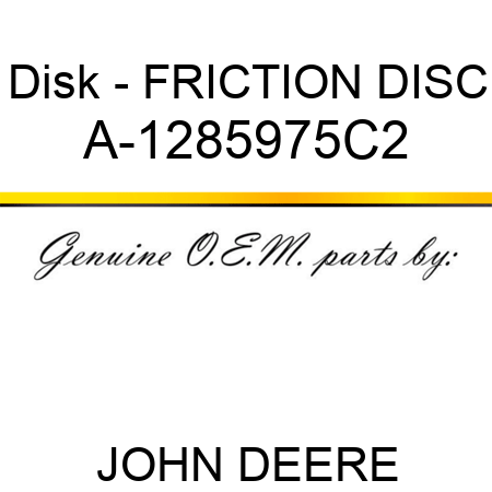 Disk - FRICTION DISC A-1285975C2