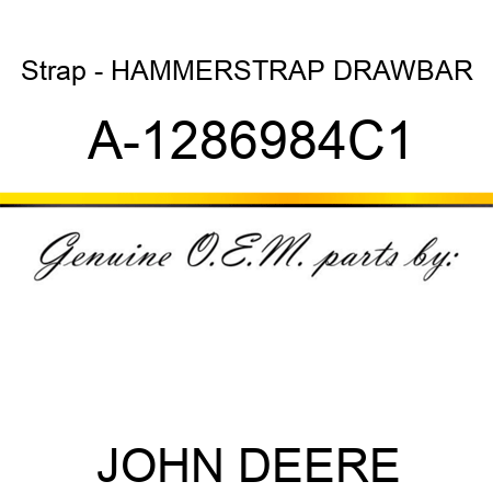 Strap - HAMMERSTRAP, DRAWBAR A-1286984C1