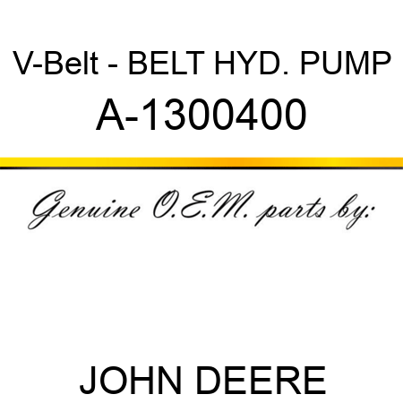 V-Belt - BELT, HYD. PUMP A-1300400