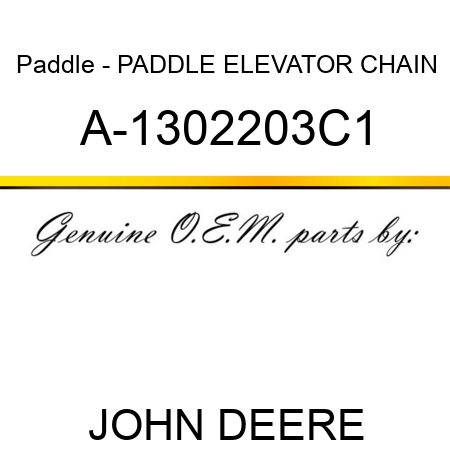 Paddle - PADDLE, ELEVATOR CHAIN A-1302203C1