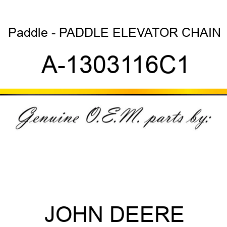 Paddle - PADDLE, ELEVATOR CHAIN A-1303116C1
