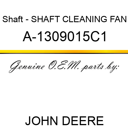 Shaft - SHAFT, CLEANING FAN A-1309015C1