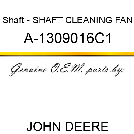 Shaft - SHAFT, CLEANING FAN A-1309016C1