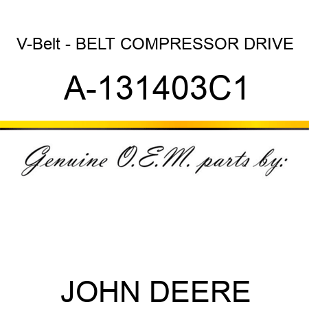 V-Belt - BELT, COMPRESSOR DRIVE A-131403C1