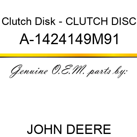 Clutch Disk - CLUTCH DISC A-1424149M91