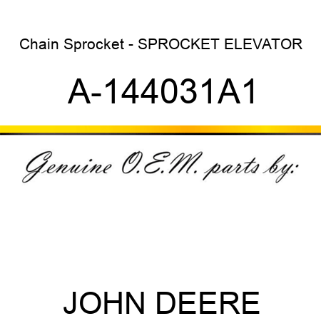 Chain Sprocket - SPROCKET, ELEVATOR A-144031A1
