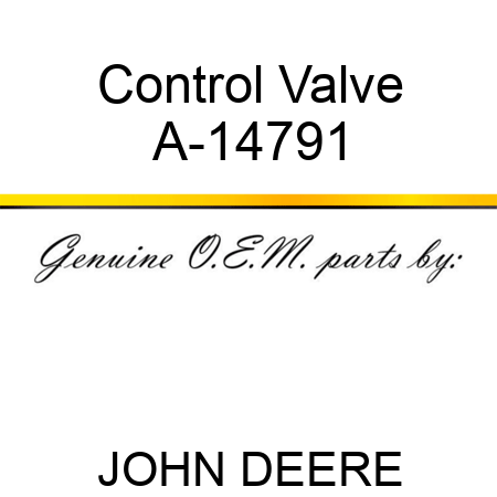 Control Valve A-14791