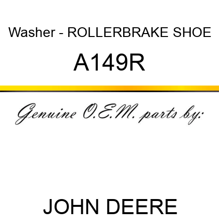 Washer - ROLLER,BRAKE SHOE A149R
