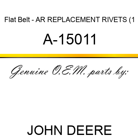 Flat Belt - AR, REPLACEMENT RIVETS (1 A-15011