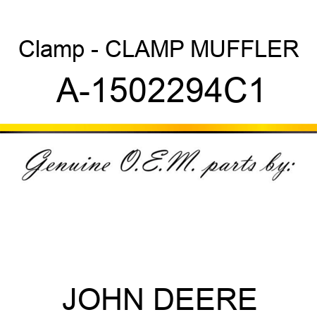Clamp - CLAMP, MUFFLER A-1502294C1