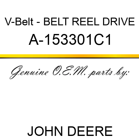V-Belt - BELT, REEL DRIVE A-153301C1
