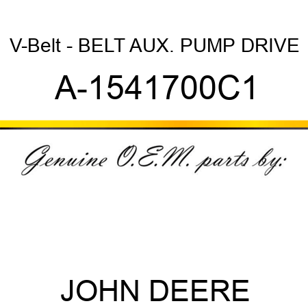 V-Belt - BELT, AUX. PUMP DRIVE A-1541700C1