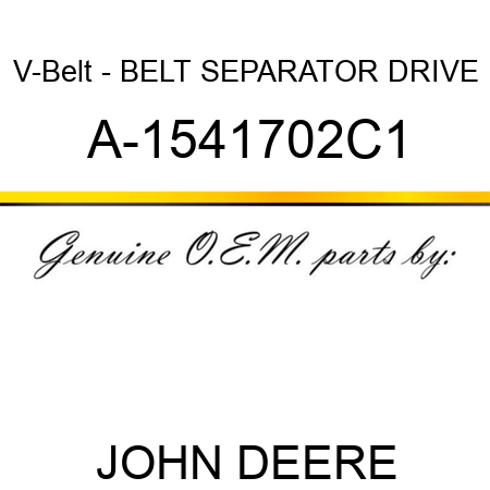 V-Belt - BELT, SEPARATOR DRIVE A-1541702C1